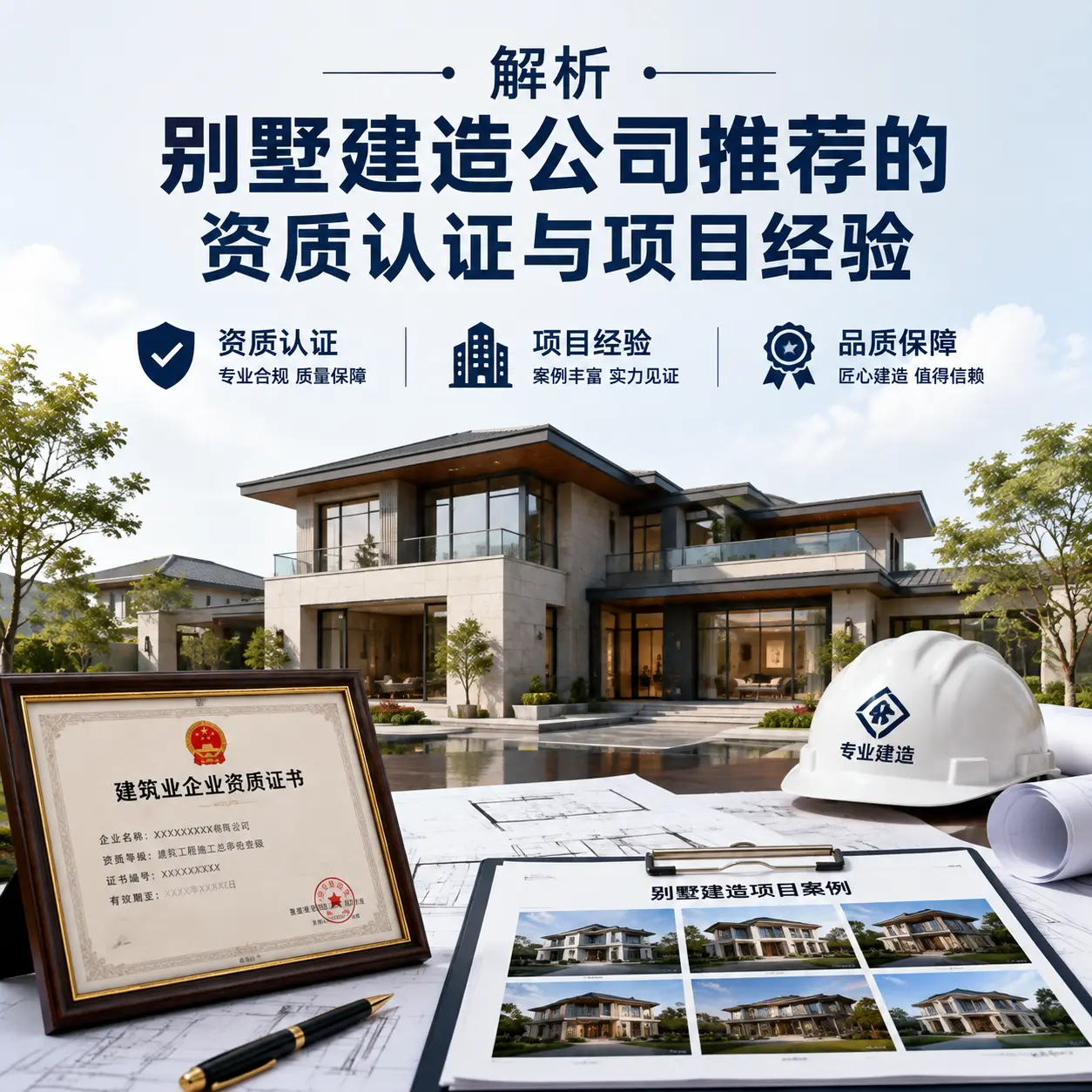 解析 湄潭 别墅建造公司推荐的资质认证与项目经验