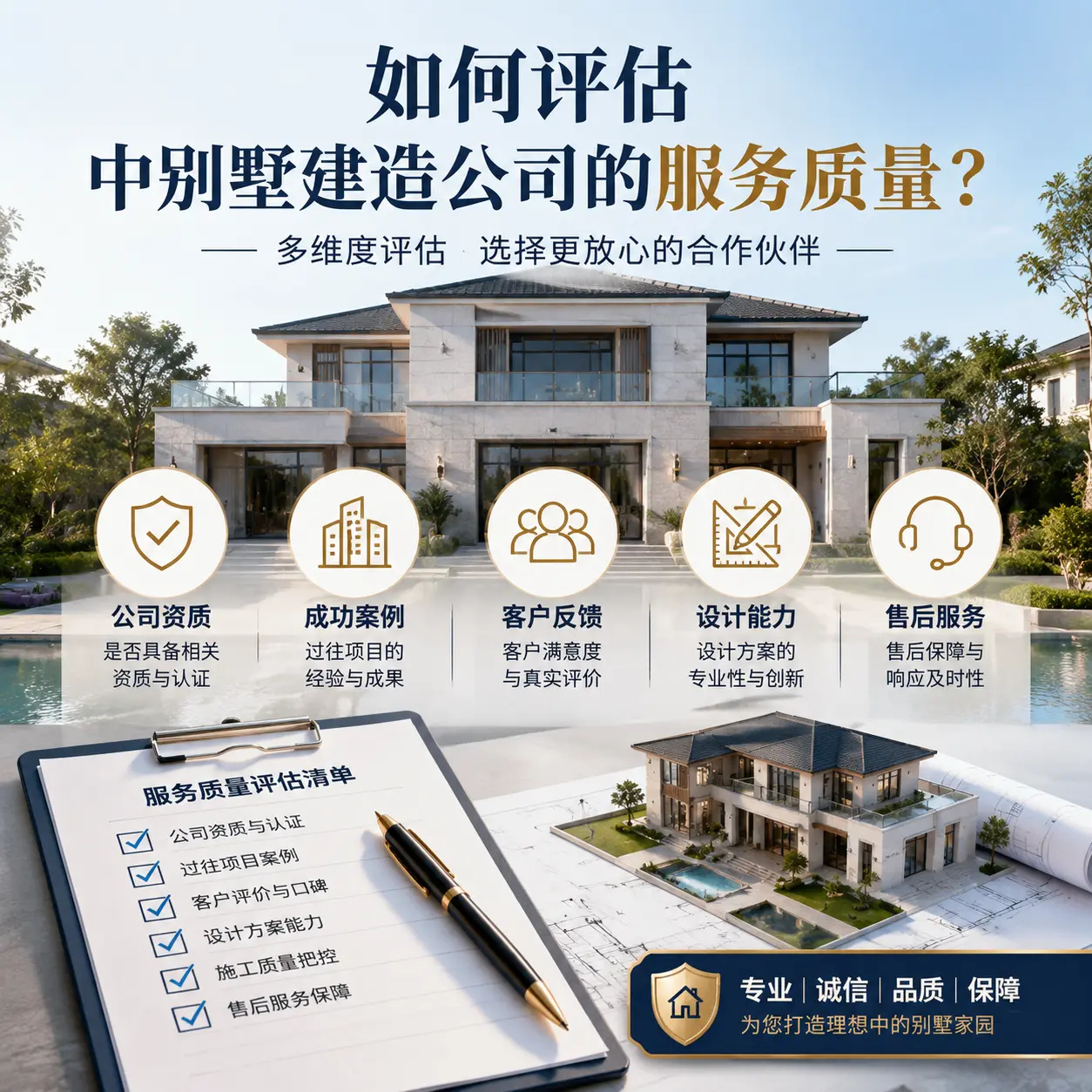 如何评估 湄潭 中别墅建造公司的服务质量?
