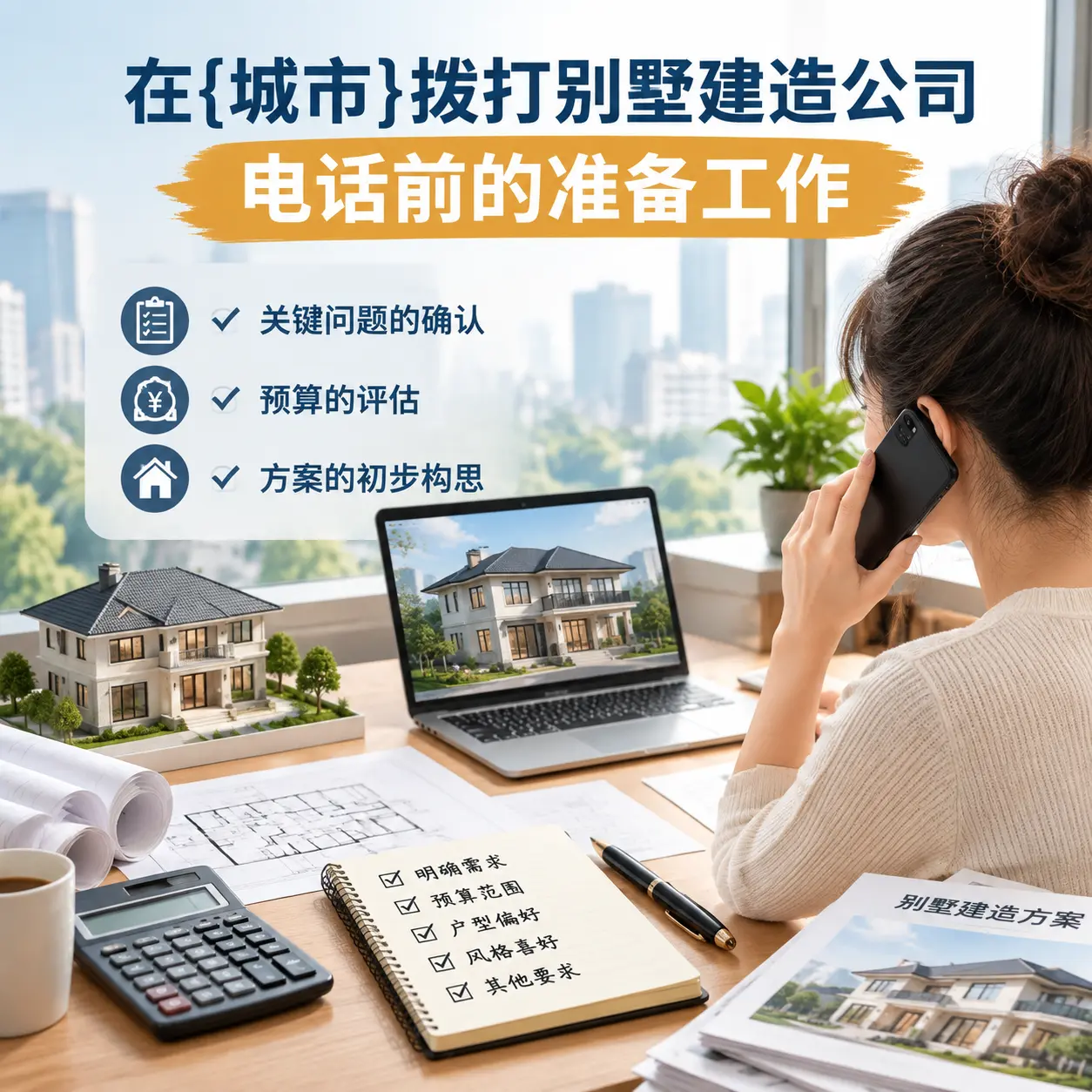 在湄潭拨打别墅建造公司电话前的准备工作