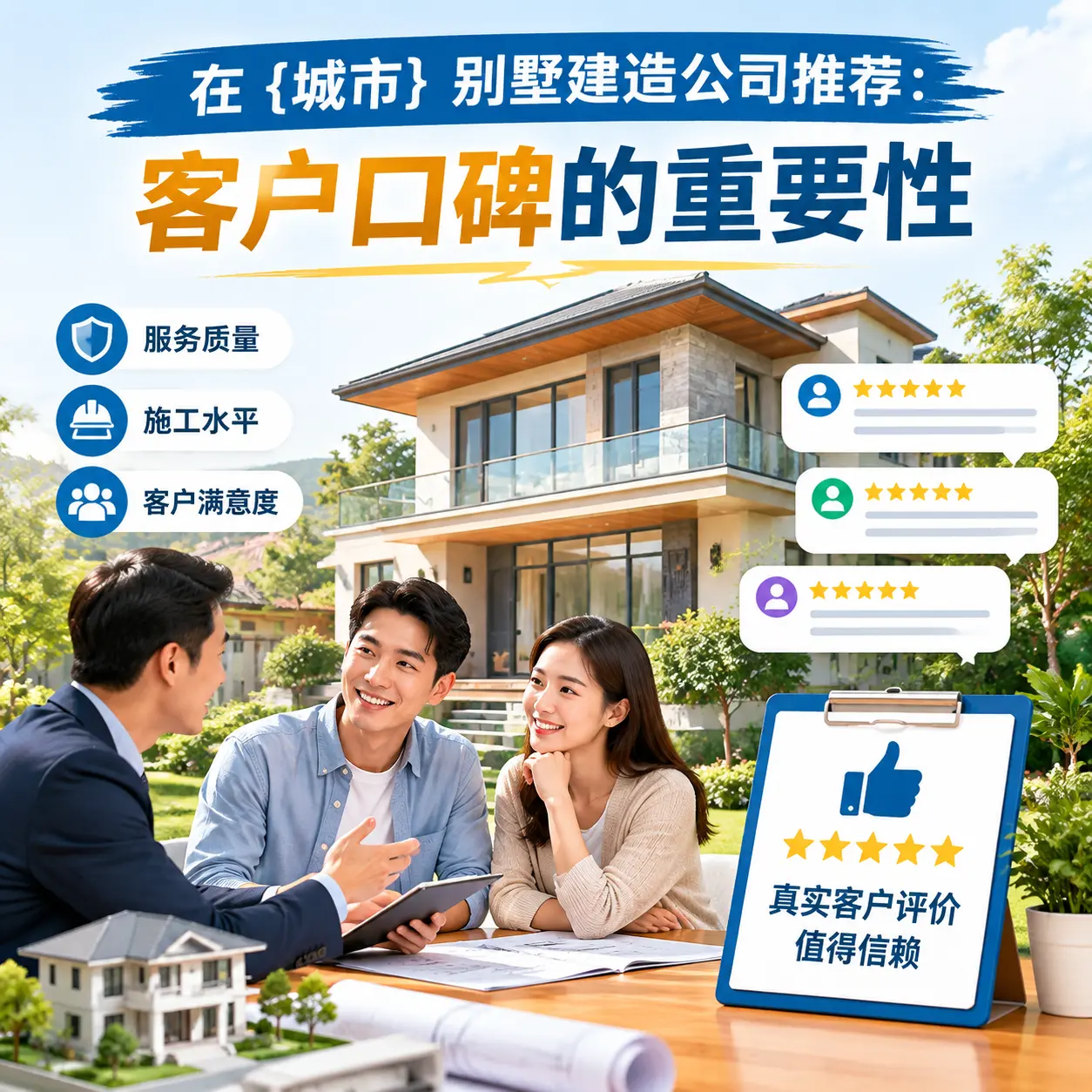 在 湄潭 别墅建造公司推荐：客户口碑的重要性